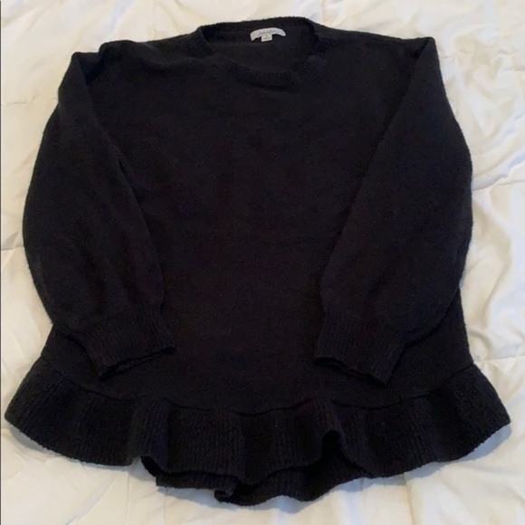 Nicole Miller Sweaters - Nicole Miller Black Ruffle Sweater